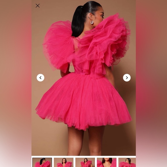 Fashion Nova Fuchsia Tulle Dress - Picture 4 of 4